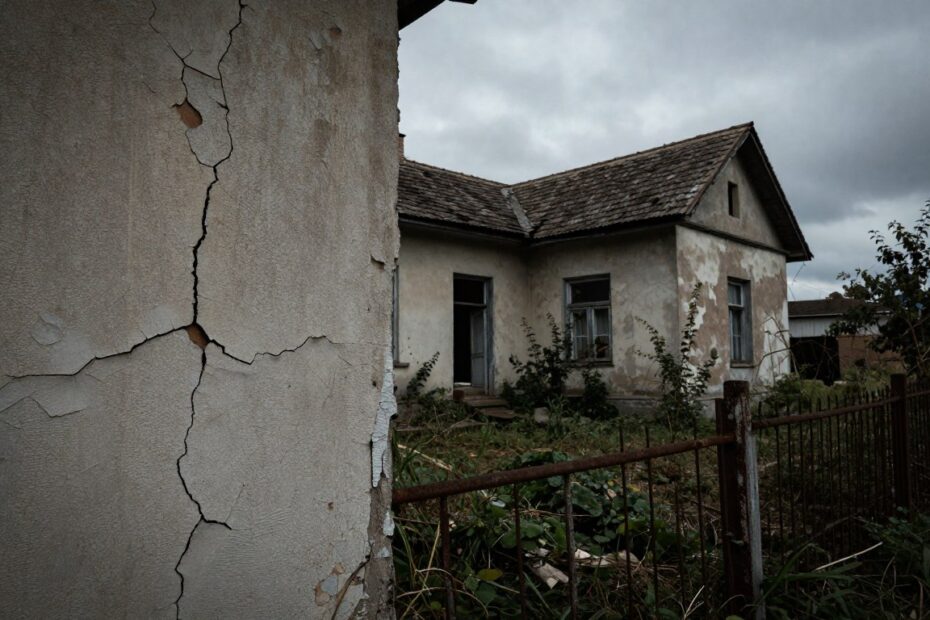 Pękające ściany starego domu
