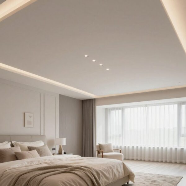Sufit podwieszany w sypialni