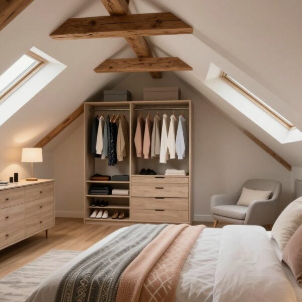 Sypialnia na poddaszu z garderobą – jak połączyć wygodę, styl i funkcjonalność